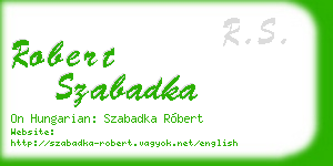 robert szabadka business card